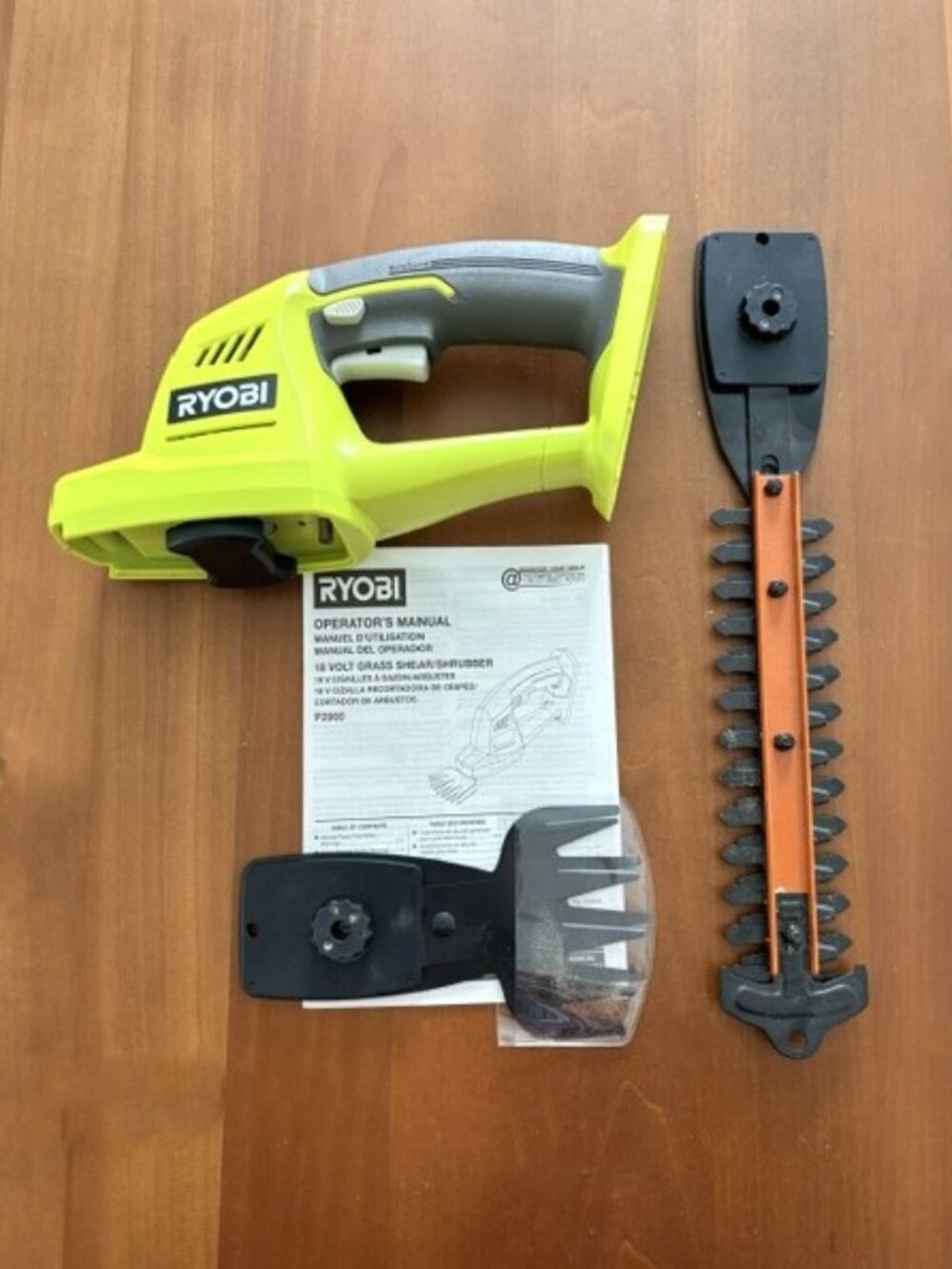 Ryobi Cordless 18 Volt Grass Shear and Shrubber (Tool Only)
